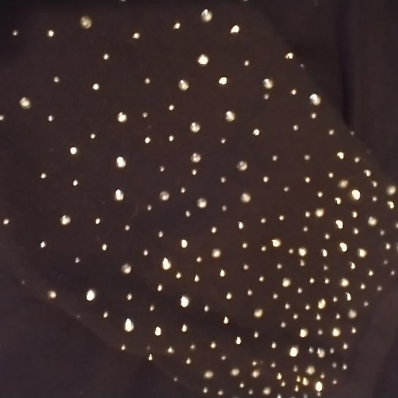 JM Collection black long sleeve sweater clear stone on sleeve and collar size 2X - Picture 5 of 5